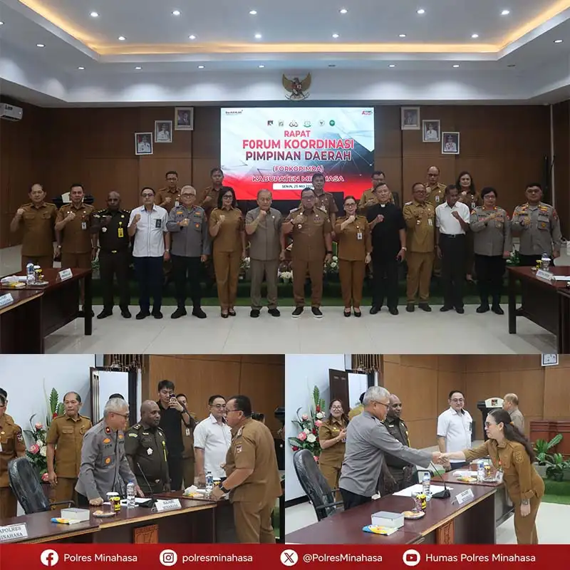 Pemkab Minahasa Gelar Rapat Forkopimda, Perkuat Sinergitas Antarinstansi untuk Menjaga Stabilitas Daerah